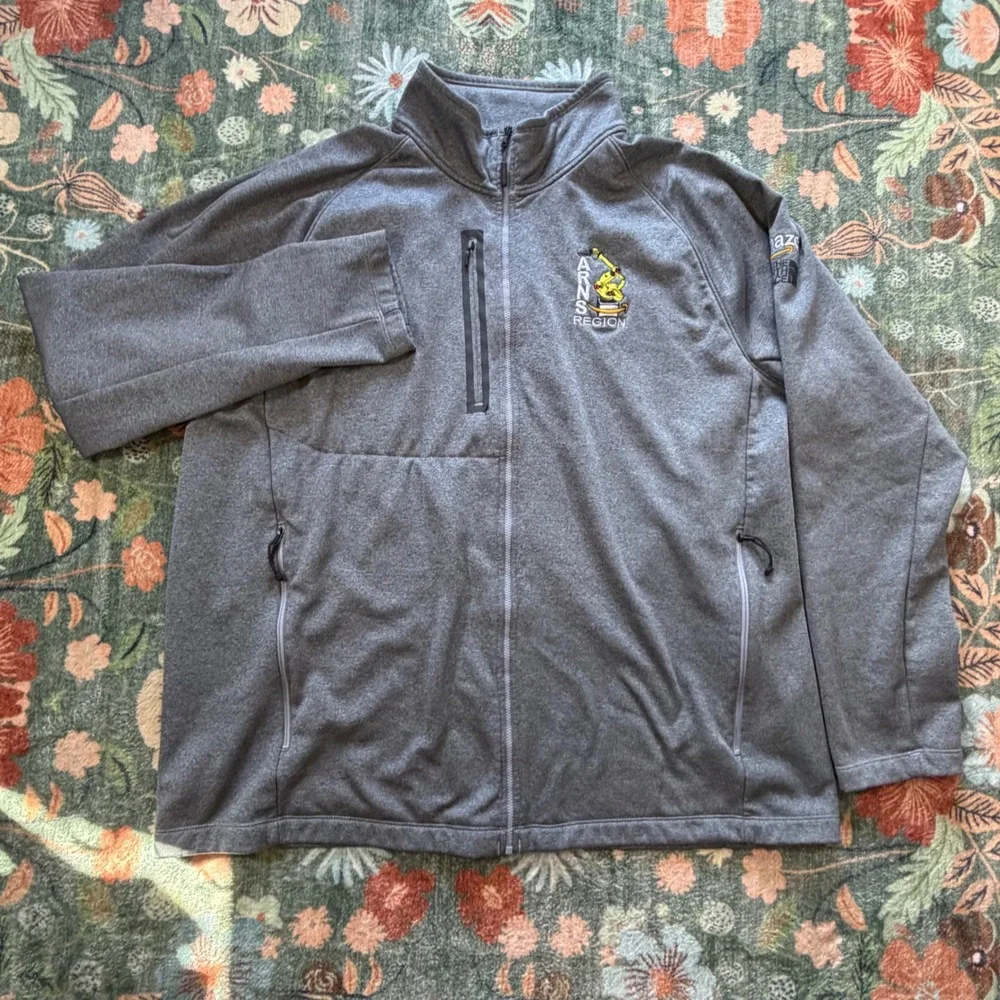 The North Face Amazon ARNS Region Fleece Jacket Men XXXL Grey Full Zip Softshell